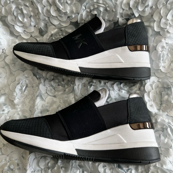 Michael Kors Felix Trainor Canvas Black 10M - Picture 3 of 3